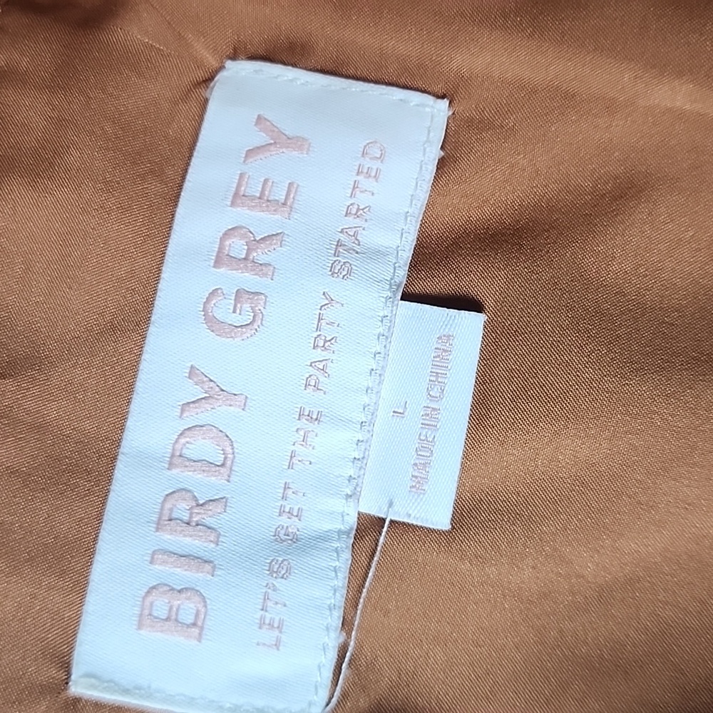 BIRDY GREY | Lydia Rust Copper Satin Cowl Neck Bridesmaid Maxi Dress | L - Picture 11 of 16